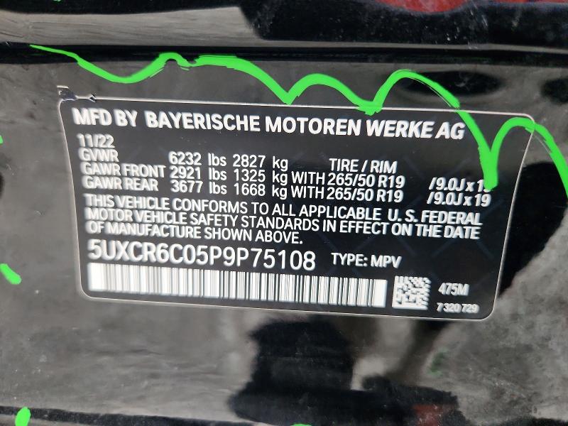 Продажа на аукционе авто 2023 Bmw X5, vin: 5UXCR6C05P9P75108, номер лота: 55198666