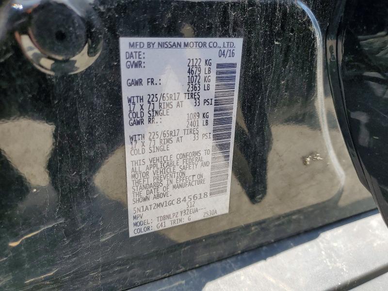 Продажа на аукционе авто 2016 Nissan Rogue, vin: 5N1AT2MV1GC845618, номер лота: 54046306