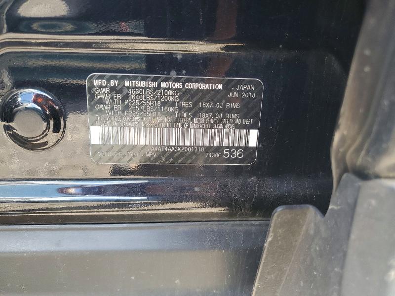Aukcja sprzedaży 2019 Mitsubishi Eclipse Cross, vin: JA4AT4AA3KZ001310, numer aukcji: 55008716