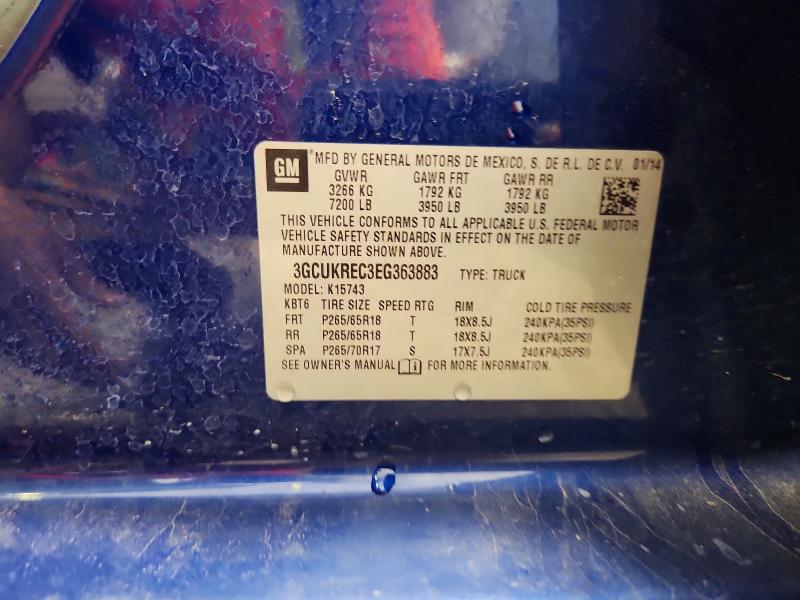 Продажа на аукционе авто 2014 Chevrolet Silverado, vin: 3GCUKREC3EG363883, номер лота: 54864986