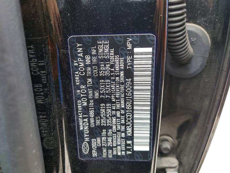 Продажа на аукционе авто 2024 Hyundai Tucson, vin: KM8JCCD18RU160094, номер лота: 51473076