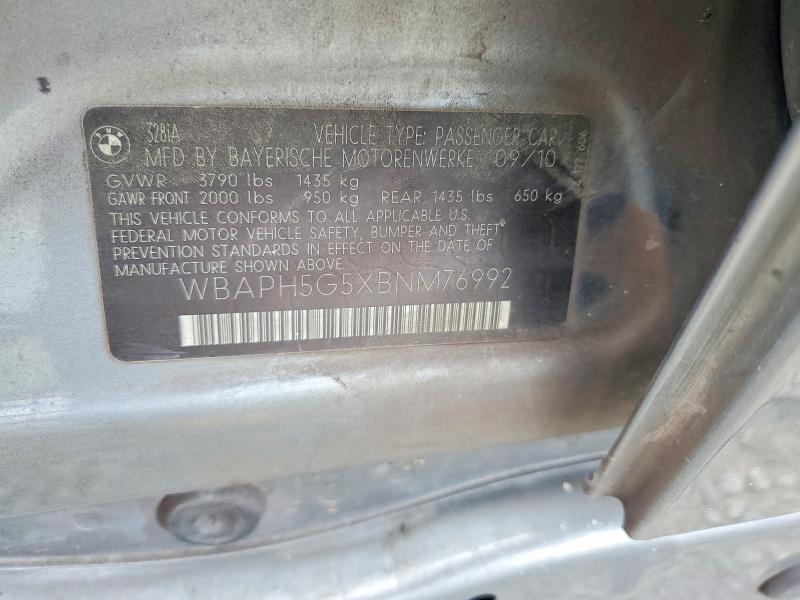 Aukcja sprzedaży 2011 Bmw 328, vin: WBAPH5G5XBNM76992, numer aukcji: 55203156