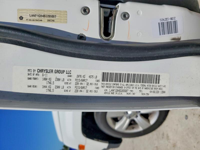 Продажа на аукционе авто 2011 Jeep Patriot, vin: 1J4NF1GB4BD265687, номер лота: 53662766