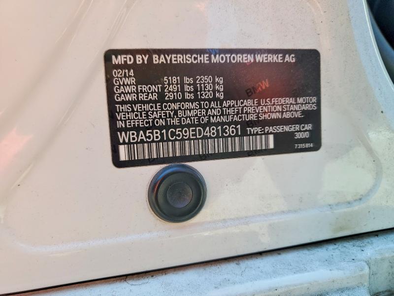 54316136 :رقم المزاد ، WBA5B1C59ED481361 vin ، 2014 Bmw 535 مزاد بيع
