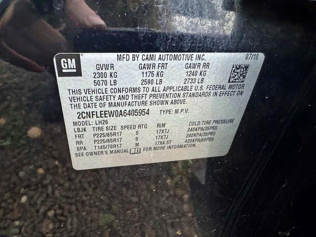Aukcja sprzedaży 2010 Chevrolet Equinox, vin: 2CNFLEEW0A6405954, numer aukcji: 54928086