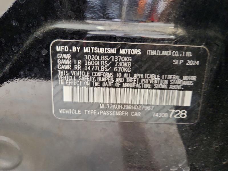 Aukcja sprzedaży 2024 Mitsubishi Mirage, vin: ML32AUHJ9RH027967, numer aukcji: 52482656