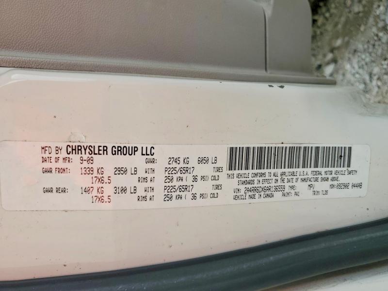 Продажа на аукционе авто 2010 Chrysler Town & Country, vin: 2A4RR6DX6AR136559, номер лота: 53002596