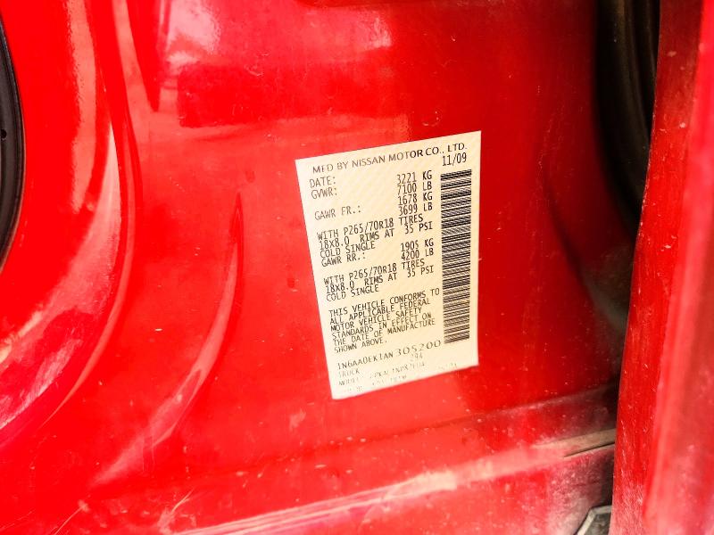 Продаж на аукціоні авто 2010 Nissan Titan, vin: 1N6AA0EK1AN305200, номер лоту: 54295786