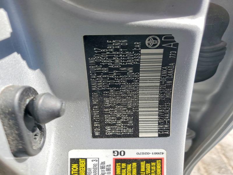 53541766 :رقم المزاد ، 2T1BURHE6JC984585 vin ، 2018 Toyota Corolla مزاد بيع