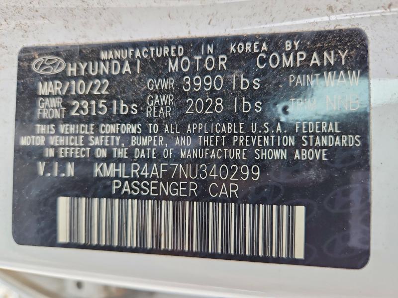 Продажа на аукционе авто 2022 Hyundai Elantra, vin: KMHLR4AF7NU340299, номер лота: 52544616