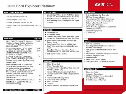 Продажа на аукционе авто 2025 Ford Explorer, vin: 1FMUK8HH2SGB61220, номер лота: 55139066