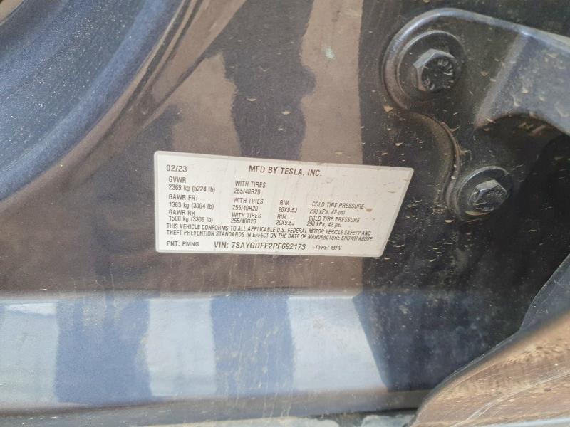 Aukcja sprzedaży 2023 Tesla Model Y, vin: 7SAYGDEE2PF692173, numer aukcji: 53848086