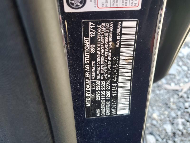 Продажа на аукционе авто 2018 Mercedes-benz E, vin: WDDZF4KB4JA404853, номер лота: 52403246