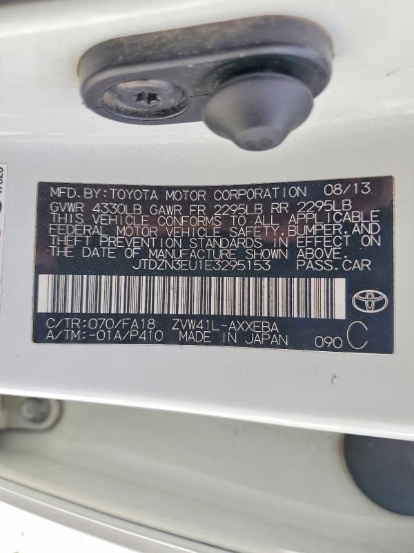 54839136 :رقم المزاد ، JTDZN3EU1E3295153 vin ، 2014 Toyota Prius V مزاد بيع
