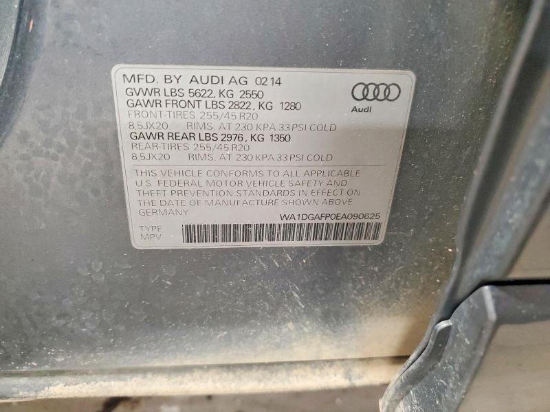 Продаж на аукціоні авто 2014 Audi Q5, vin: WA1DGAFP0EA090625, номер лоту: 52770826