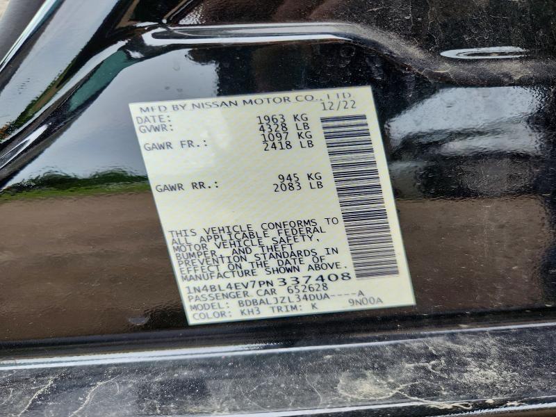 Aukcja sprzedaży 2023 Nissan Altima, vin: 1N4BL4EV7PN337408, numer aukcji: 54070426