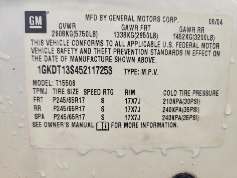 52482706 :رقم المزاد ، 1GKDT13S462321102 vin ، 2006 Gmc Envoy مزاد بيع