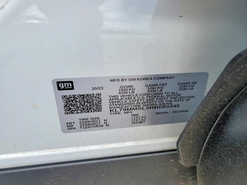 Продаж на аукціоні авто 2024 Chevrolet Trailblazer, vin: KL79MMSL5RB085345, номер лоту: 52874016