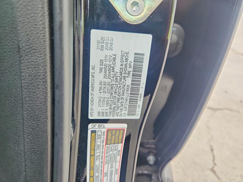 52085886 :رقم المزاد ، 5J8TC1H61LL016506 vin ، 2020 Acura Rdx مزاد بيع
