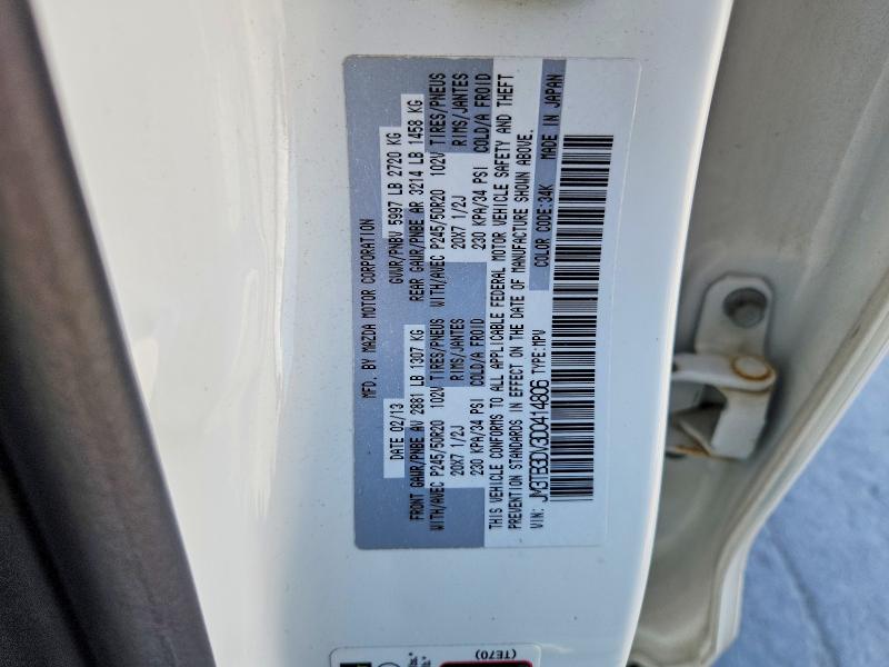 Aukcja sprzedaży 2013 Mazda Cx-9, vin: JM3TB3DV3D0414806, numer aukcji: 53922576