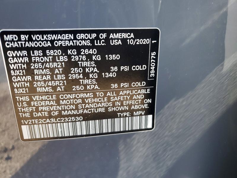 Aukcja sprzedaży 2020 Volkswagen Atlas Cross Sport, vin: 1V2TE2CA3LC232530, numer aukcji: 51513526