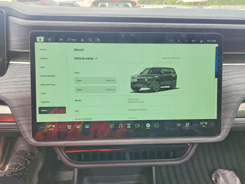 53181186 :رقم المزاد ، 7PDSGBBA7SN059096 vin ، 2025 Rivian R1s مزاد بيع
