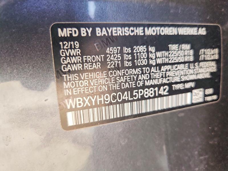 Продажа на аукционе авто 2020 Bmw X2, vin: WBXYH9C04L5P88142, номер лота: 53307946