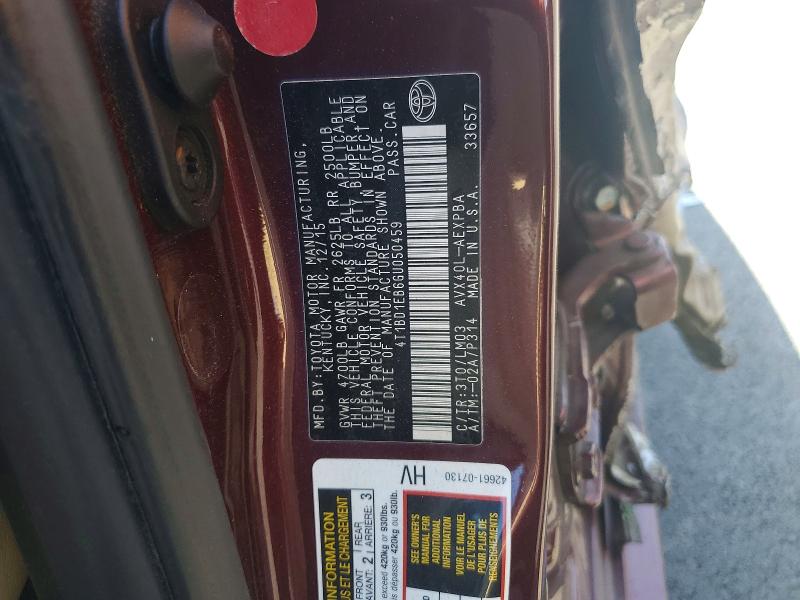54206966 :رقم المزاد ، 4T1BD1EB6GU050459 vin ، 2016 Toyota Avalon Hybrid مزاد بيع