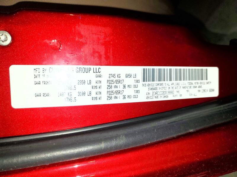 53845546 :رقم المزاد ، 2C4RC1CG9CR199993 vin ، 2012 Chrysler Town & Country مزاد بيع