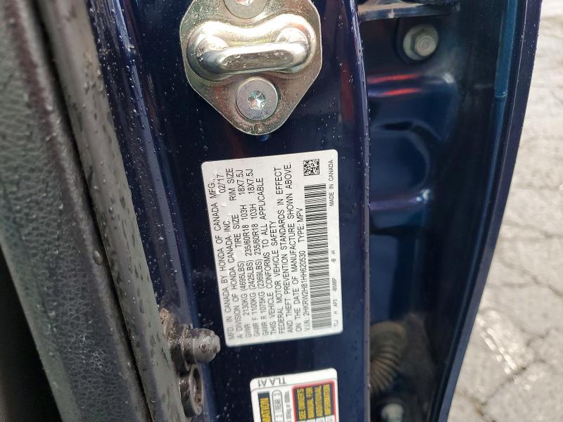 51304796 :رقم المزاد ، 2HKRW2H81HH620530 vin ، 2017 Honda Cr-v مزاد بيع