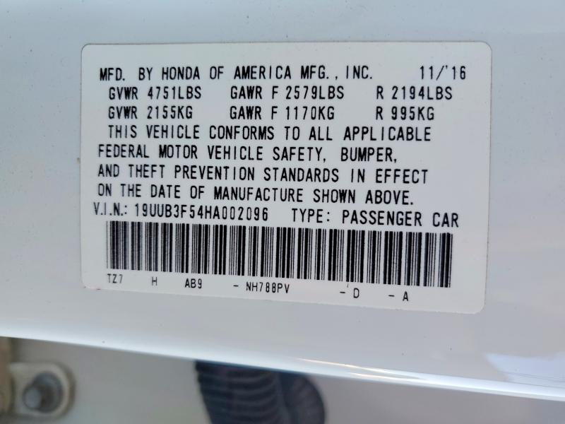 2017 Acura Tlx მანქანა იყიდება აუქციონზე, vin: 19UUB3F54HA002096, აუქციონის ნომერი: 54557116