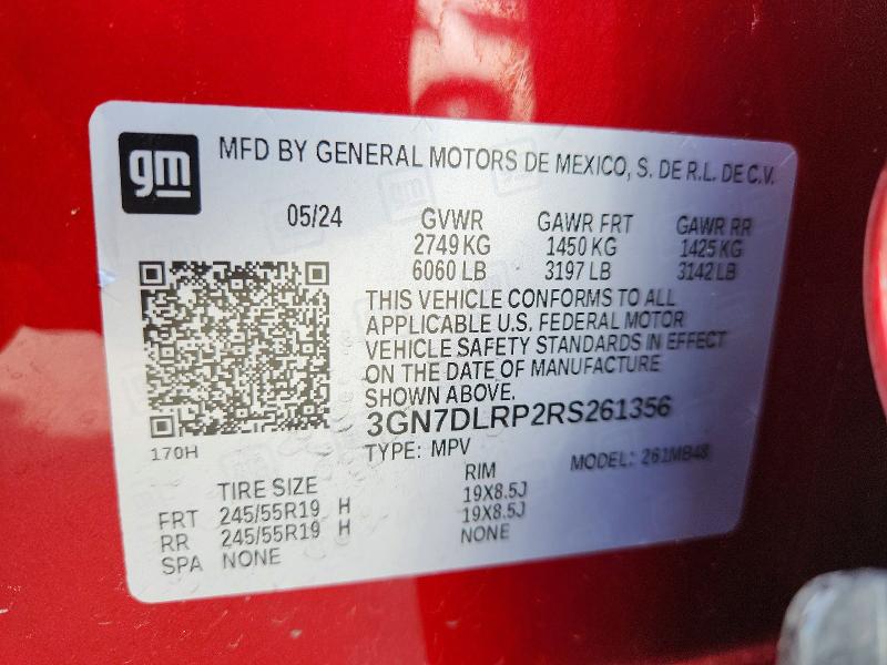 Продаж на аукціоні авто 2024 Chevrolet Equinox, vin: 3GN7DLRP2RS261356, номер лоту: 53170046