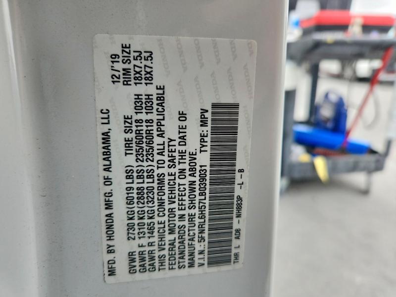 2020 Honda Odyssey მანქანა იყიდება აუქციონზე, vin: 5FNRL6H57LB039031, აუქციონის ნომერი: 54204586