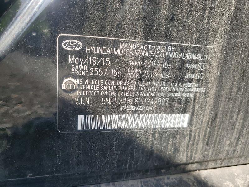Продаж на аукціоні авто 2015 Hyundai Sonata, vin: 5NPE34AF6FH242827, номер лоту: 52701456