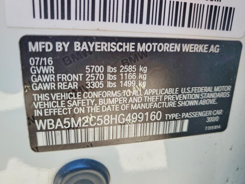 Aukcja sprzedaży 2017 Bmw 535, vin: WBA5M2C58HG499160, numer aukcji: 52946736
