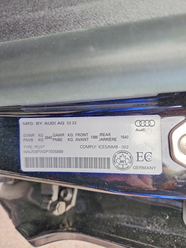 Продажа на аукционе авто 2023 Audi E-tron Gt, vin: WAUFJBFW2P7005889, номер лота: 50050046