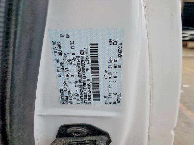 2010 Ford Econoline მანქანა იყიდება აუქციონზე, vin: 1FBSS3BL4ADA52158, აუქციონის ნომერი: 53896246