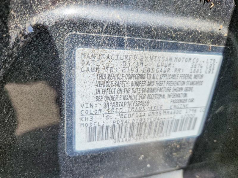 Aukcja sprzedaży 2019 Nissan Sentra, vin: 3N1AB7AP1KY324850, numer aukcji: 54866156