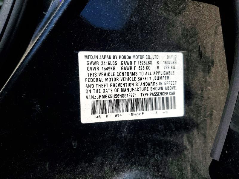 Aukcja sprzedaży 2017 Honda Fit, vin: JHMGK5H56HS019771, numer aukcji: 51534816