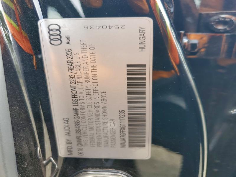Aukcja sprzedaży 2016 Audi A3, vin: WAUA7GFFXG1117235, numer aukcji: 53907796
