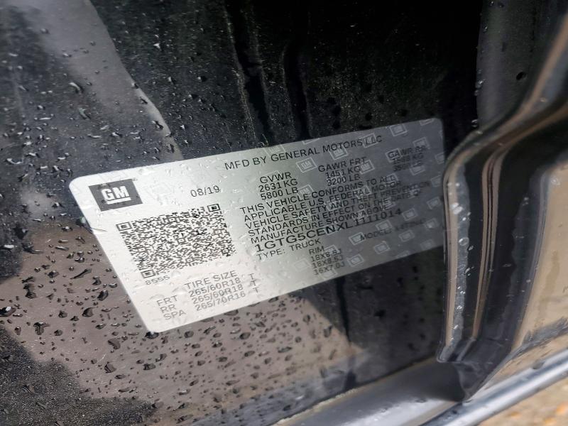 Продаж на аукціоні авто 2020 Gmc Canyon, vin: 1GTG5CENXL1111014, номер лоту: 52481576