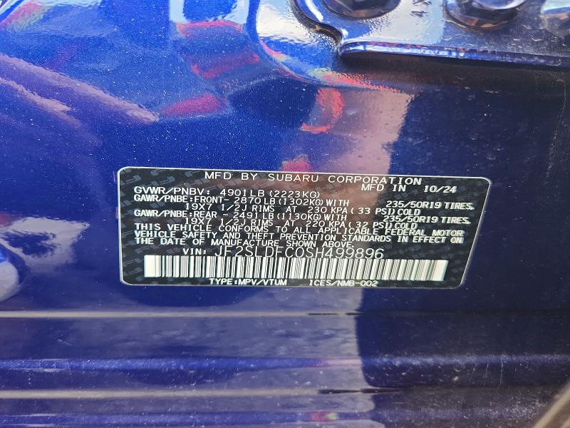 Aukcja sprzedaży 2025 Subaru Forester, vin: JF2SLDFC0SH499896, numer aukcji: 54124926