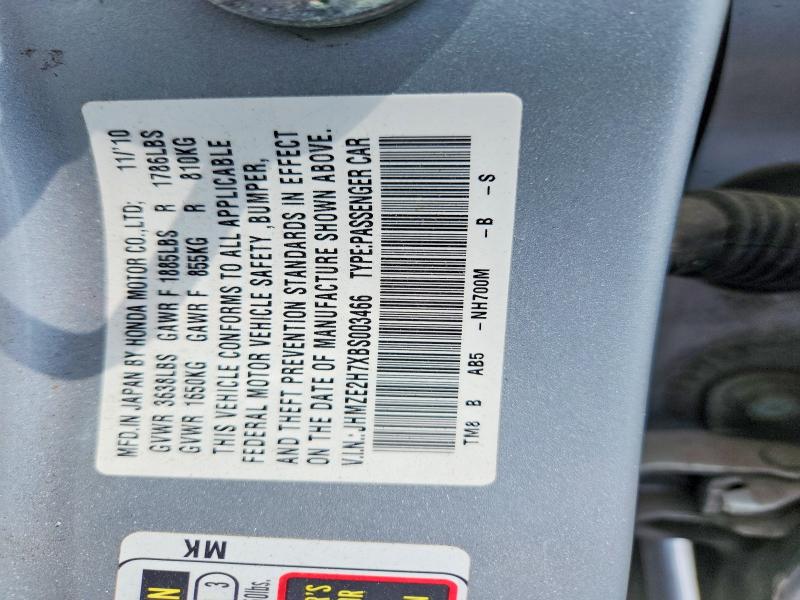 Aukcja sprzedaży 2011 Honda Insight, vin: JHMZE2H7XBS003466, numer aukcji: 53658266