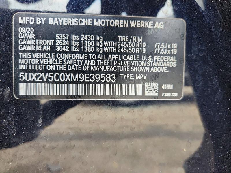 Продаж на аукціоні авто 2021 Bmw X4, vin: 5UX2V5C0XM9E39583, номер лоту: 53562346