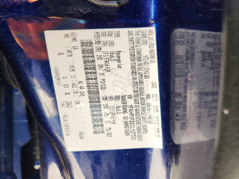 Aukcja sprzedaży 2012 Ford Focus, vin: 1FAHP3F22CL127723, numer aukcji: 54487566