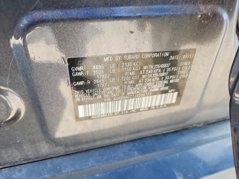Продаж на аукціоні авто 2018 Subaru Outback, vin: 4S4BSACC7J3200772, номер лоту: 52310296