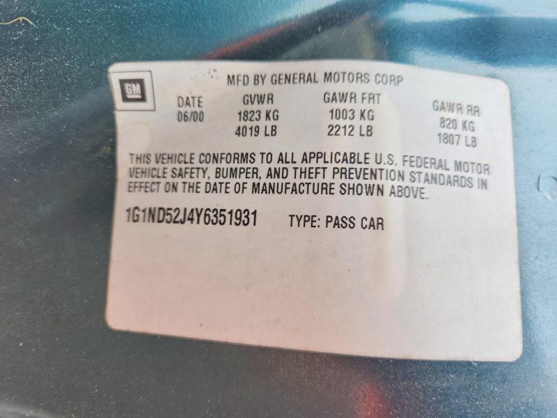 Продажа на аукционе авто 2000 Chevrolet Malibu, vin: 1G1ND52J4Y6351931, номер лота: 54908276