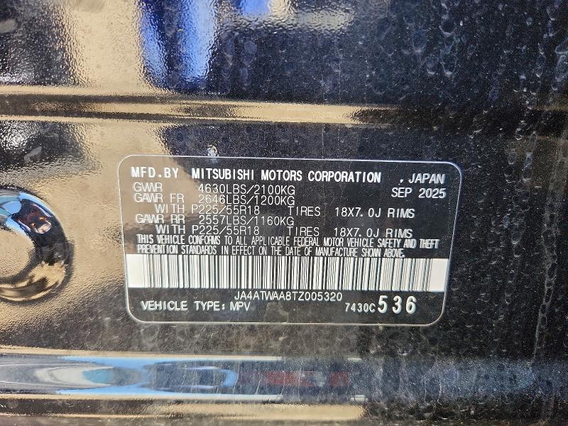 Aukcja sprzedaży 2026 Mitsubishi Eclipse Cross, vin: JA4ATWAA8TZ005320, numer aukcji: 54636186