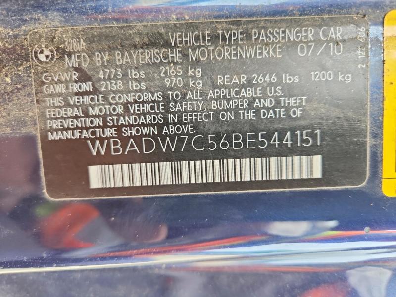 Продажа на аукционе авто 2011 Bmw 328, vin: WBADW7C56BE544151, номер лота: 54006106