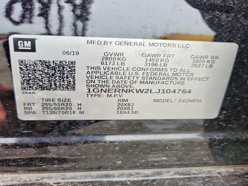 Aukcja sprzedaży 2020 Chevrolet Traverse, vin: 1GNERNKW2LJ104764, numer aukcji: 54401156